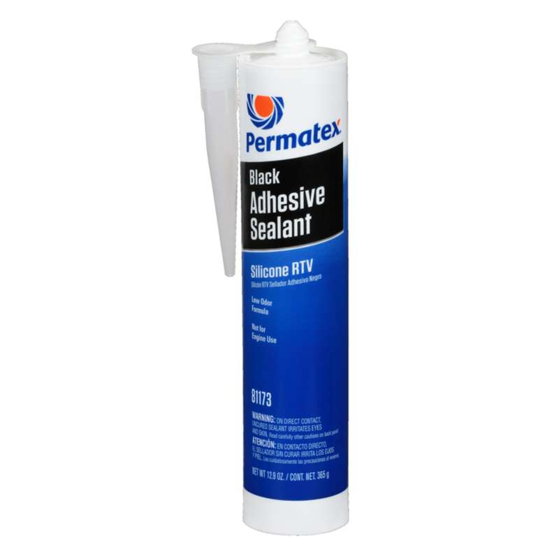 Waterproof Black Silicone Adhesive Sealant, 12.9 oz. Cartridge